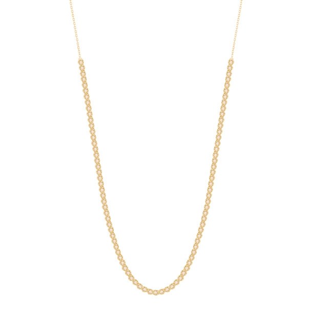 Gargantilha em Ouro 18k Meia Riviera com 75 Brilhantes