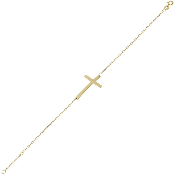 Pulseira em Ouro 18k Cartie com Cruz - 18cm