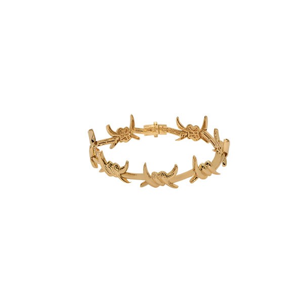 Pulseira em Ouro 18k Alpha Barbed Wire Polida