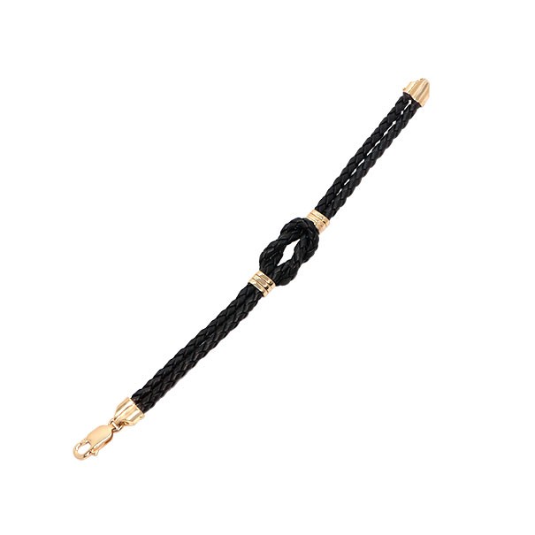 Pulseira em Ouro 18k Alpha Leather Knot