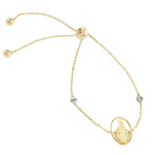 Pulseira nossa senhora das Graças com 2 brilhantes