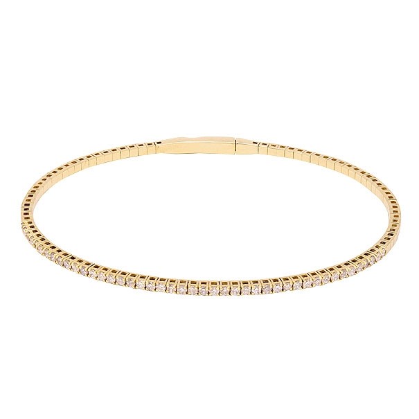 Bracelete em Ouro 18k Riviera com 44 Diamantes