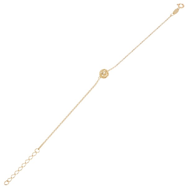 Pulseira em Ouro 18k Stellar Bola 6mm com 1 Brilhantes