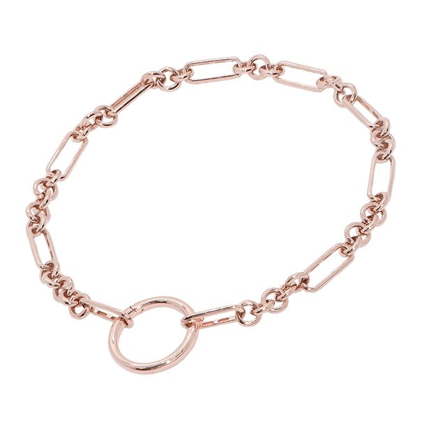 Pulseira em Ouro Rosé 18k Catena Redonda Polida