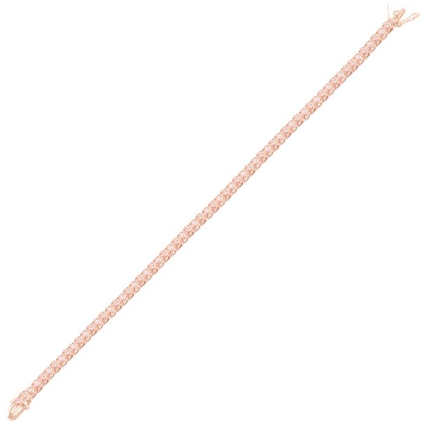 Pulseira em Ouro Rosé 18k Riviera com 67 Brilhantes 