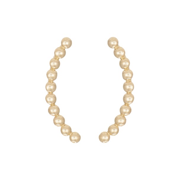 Brinco em Ouro 18k Ear Cuff Bolinhas