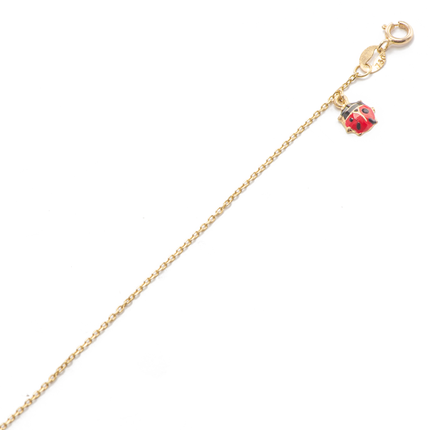 Pulseira infantil cartier com joaninha com 14cm 