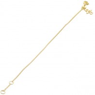Pulseira em Ouro 18k Infantil Cartie 14cm com Anjinho - 0.80g