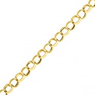 Pulseira em Ouro 18k Elo Português Oca 19cm - 2.00g