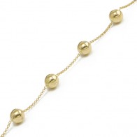 Pulseira Elo Português 18cm Com Bola 7mm - 3.60gr