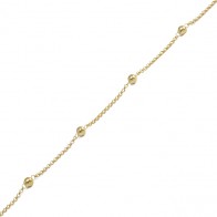 Pulseira Elo Português 18cm Com Bola 3mm - 0.90gr