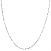 Corrente em Ouro Branco 18k Elo Português 60cm- 2.60g