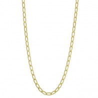 Corrente Elos Iguais Oca com Fecho Gaveta 70cm - 12.90gr