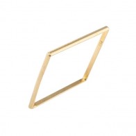 Anel em Ouro18k Forme Quadrado Fino 