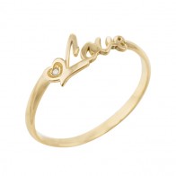 Anel 'Love' Com Brilhante