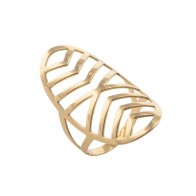 Anel oval geométrico