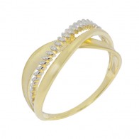 Anel Fit Glam Bicolor Fosco/Polido