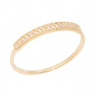 Anel em Ouro 18k Aparador com Zircônias
