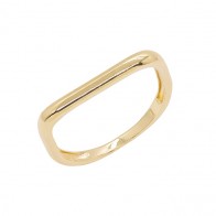 Anel em Ouro 18k Quadrado Polido