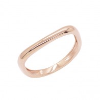 Anel em Ouro Rosé 18k Quadrado Polido