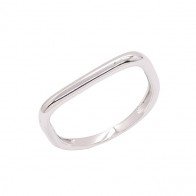 Anel em Ouro Branco 18k Quadrado Polido