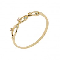 Anel Fios Cruzados com Zircônias Coloridas