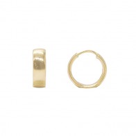 Brinco de Ouro 18k Argola Fio Quadrado Pequena