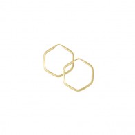 Brinco argola fio quadrado sextavada Nº 3