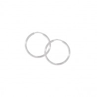 Brinco branco argola fio redondo Nº3