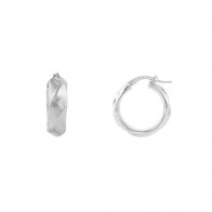 Brinco Argola Faixas Branco