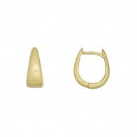 Brinco argola oval polida 