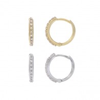 Brinco Argola Pequena com 20 Brilhantes