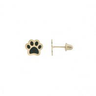 Brinco em Ouro 18k Patinha Esmaltado