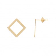 Brinco em Ouro 18k Losango Vazado Polido