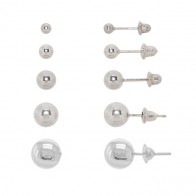 Brinco em Ouro Branco 18k Bola