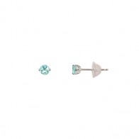 Brinco em Ouro Branco 18k Unik com Turmalina Paraiba