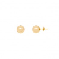 Brinco em Ouro 18k Bola 8mm Polido