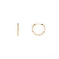 Brinco em Ouro 18k Argola com Zircônias 