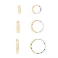 Brinco em Ouro 18k Argola Bicolor Polida P, M e G