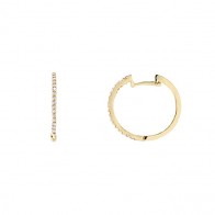 Brinco em Ouro 18k Argola com 36 Brilhantes