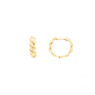 Brinco em Ouro 18k Argola Média Fio Torcido Polida