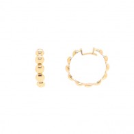 Brinco em Ouro 18k Argola Bolinhas Polida