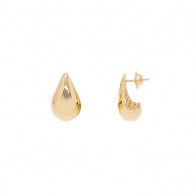 Brinco em Ouro 18k Gota Média Polida