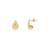 Brinco em Ouro 18k Gota Pequena Polida