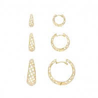 Brinco em Ouro 18k Argola Vazada Polida - P, M e G