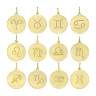 Pingente Ouro Signos Redondo (valor unitário)