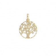Pingente Árvore da Vida Polida com 20 Zircônias