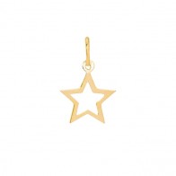 Pingente em Ouro 18k Estrela Vazada 