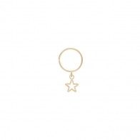 Piercing Argola com Pingente Estrela Polido
