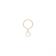 Piercing Argola com Pingente Coração Polido